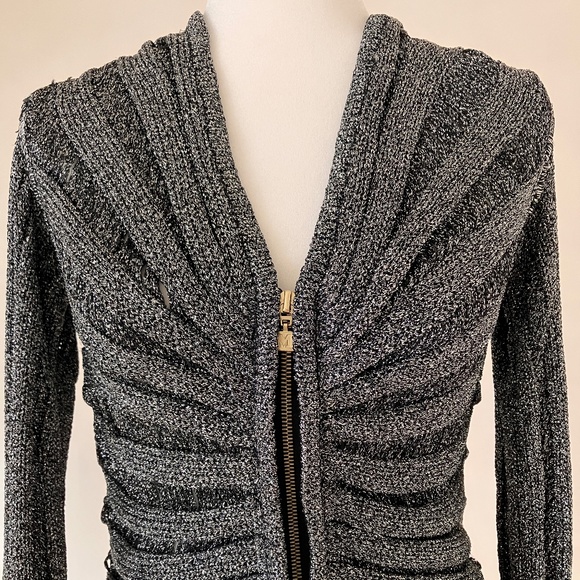 MISSONI Sweaters - MISSONI SILVER & BLACK KNIT SWEATER